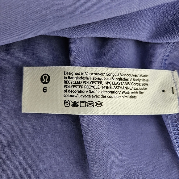 Lululemon Lightweight Stretch Running Tank Top Purple Athletic Workout Shirt 6 - Picture 7 of 8